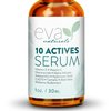 10 Actives Facial Serum (1oz) - Radiance & Tone Enhancing Complex - With Niacinamide, Vitamin C, and Hyaluronic Acid - Hydrating and Brightening Serum for All Skin Types