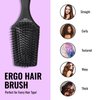 Ergo Mini Ionic Polishing Paddle Brush - Small Detangling Hair Brush for Wet & Dry Use - Professional Hair Care Styling Tool (ER500)