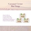 A LA MAISON Coconut Crème Bar Soap - Triple French Milled Natural Moisturizing Hand Soap Bar (3 Bars of Soap, 8.8 oz)