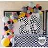 Black White Checkered Number 10 Balloons, 40 Inch Giant Number Balloons Foil Mylar Helium Checkered Number 10 Balloons for 10th Birthday Party Supplies Anniversary Event Celebration Decorations
