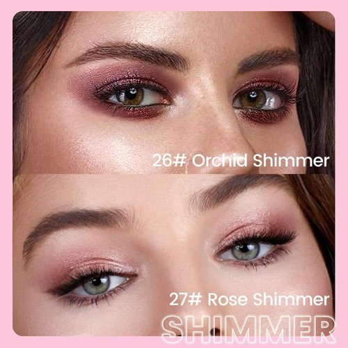 evpct Kaely 2Pcs Cream Eye Shadow Brightener Sticks Set for Eyes Waterproof, Orchid & Rose Shimmer Cream Eyeshadow Applicator Stick Long Lasting Pigmented Eye Makeup sombras en crema para ojos 26+27