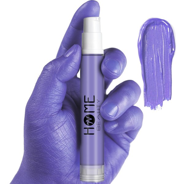 7V Home Beauty Violet Face Body Paint, Washable Formula Matte Liquid Foundation for Halloween Costume Stage SFX Makeup (Violet, 0.5 fl.oz)