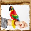 Wettarn 4 Pieces Inflatable Pirate Parrot Shoulder Prop 11 Inches Tall Pet Scarlet Macaw, Pirate Party Decorations for Tropical Party Gift Decoration Pirate Costume Accessory