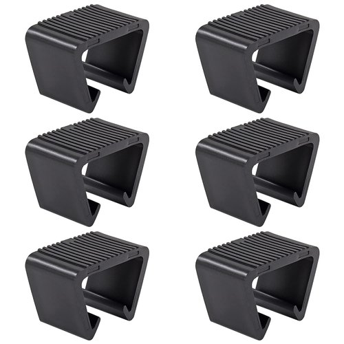 Biaungdo 6 Pcs Outdoor Furniture Clips, Patio Sofa Rattan Clips Sectional Module Couch Wicker Furniture Clips Connector Clamps Fasteners Clips for Outdoor, Patio(Black, 5.3x3x3.7cm)