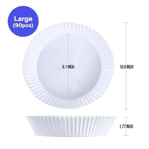 CLEANWRAP Air Fryer Disposable Paper Liners (9.1 * 1.77-90 PCS) - Mothers Day Gifts for Mom I Air Fryer Paper Liners Disposable