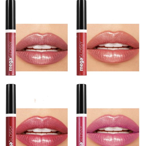 MAEPEOR Lip Gloss Set 4 Colors Shiny Moisturizing Glossy Lipgloss Kit Non-Sticky Long Lasting Nourishing Lip Gloss（Color 0401