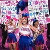 8 Sheets (96PCS) Cheerleading Tattoos Cheerleader Theme Birthday Party Decorations Supplies Favors Stickers for Kids Boys Girls Gifts Classroom School Prizes Rewards