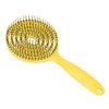 Hair Detangling Brush - Hair Straightening Comb Wet & Dry Hair Brush Round Head Straightenning Detangler Brush Comb Hair Styling Comb Scalp Cleansing Brush for Curly Hair (Yellow)