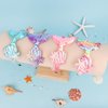 BAHABY 4Pcs Mermaid Headband Mermaid Tail Headbands for Girls Starfish Shell Hair Accessories for Girls Pool Party Favors