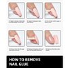 GLAMERMAID 6Pcs/Set Super Strong Nail Glue Remover for Press on Nails Nail Glue Debonder and Nail Prep Oil Remover Kit, Nail Glue with Brush for Nails Tip