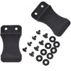 Quick Clip Pro Kydex Leather Gun Holster Belt Clips 1.5" Belts, Black Poly Plastic w/Binding Post Screws Hardware (2-Pack)