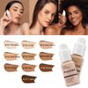 Phoera® Full Coverage Foundation Soft Matte Oil Control Concealer 30ml Flawless Cream Smooth Long Lasting (104 BUFF BEIGE)