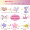 Gingbiss Hair Clips Set: 16 Sparkly Metal Snap Barrettes for Girls, Flower/Star/Crown/Heart/Butterfly Shaped Styling Accessories