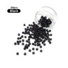 Medsuo 200pcs Silicone Lined Nano Rings Beads Links for Nano Tip Hair Extensions Nano Beads 3.0mm(OD) 1.0mm(ID) 2.0mm(L) 5 Color Optional - Black
