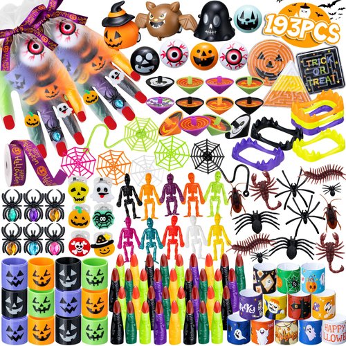 DMIGHT Halloween Party Favors, 193pcs Halloween Stuffed Toys Bulk Birthday Party Decorations, Goo...