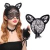 Acenail Cat Ears Headband with Veil, Black Lace Hairband for Women, Sexy Cat Mask, Party Decoration Headdress, Bunny Ears Hairband, Costume Accessories for Halloween, Carnival, Masquerade, Nightclubs