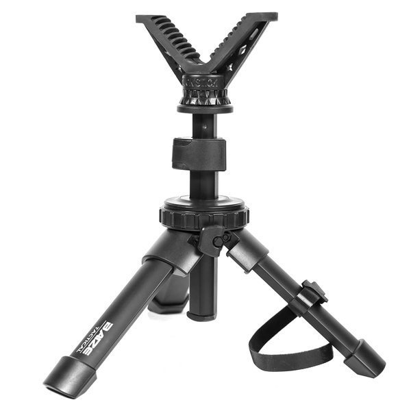 BZTAC Tactical Compact Rapid Shooting Rest Hunting Tripod Adjustable Height Rifle Shooting Tripod 360° Rotation V Yoke Holder, Durable Aluminum Construction for Target Shooting, Hunting and Outdoors