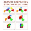 OUXIA Magnetic Building Blocks Magic Magnetic 3D Puzzle Cubes, Set of 7 Multi Shapes Magnetic Blocks with 54 Guide Cards, Children's Educational Toys and Stress Relief Fidget Toys for Kids Adults