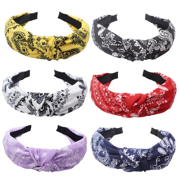 KOVOLITU 6 Pcs Boho Headbands for Women Floral Print Knotted Headbands Cute Head Bands Hair Accessories Womens Gifts Fashion Headband