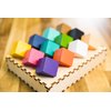 Project Genius: Chroma Cube, A Colorful Logic Puzzle, 12 Colorful Wood Blocks, 25 Brainteaser Cards, Puzzle, Great Gift, 1 Player Game Logic