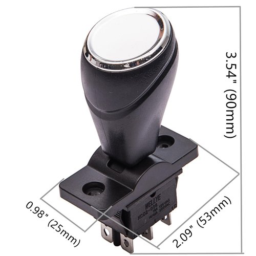 weelye Children's Electric Car Joystick Toy Bumper Car On The Car Forward and Backward Switch, Children Rotate 360 Degrees Toy Car Push Rod Shift Toggle Switch Replacement Parts