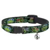 Cat Collar Breakaway TMNT Teenage Mutant Ninja Turtles Faces Green Turtle Shell 8 to 12 Inches 0.5 Inch Wide