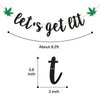 Helewilk Let's Get Lit Banner, Marijuana Theme Birthday/420 Birthday/Dope Birthday Party Decoration, Marijuana Pot Leaves Garland for Dope Birthday Weed 420 Party Supplies