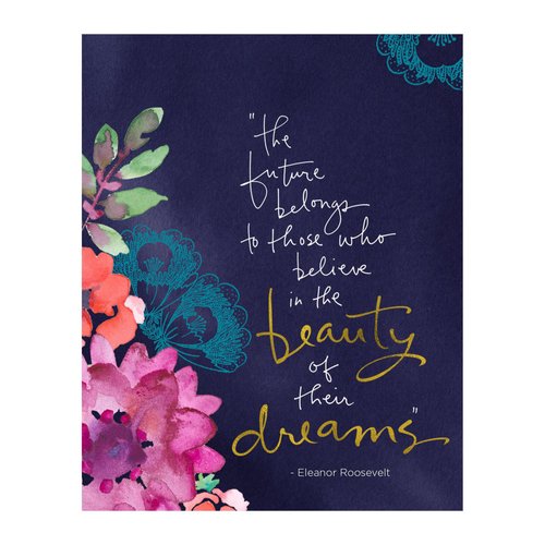 Future Belongs - Inspirational Wall Decor, Motivational Colorful Flowers Wall Art Print Is A Quotes Photo For Living Room, Office, Library, Home Decor, Studio or Room Decor Aesthetic, Unframed - 8x10