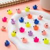 LHSYFBZ 120Pcs Mini Resin Flamingo Ducks, Colorful Flamingo Tiny Ducks, Cute Flamingo Figurines for Cake Topper Garden Dollhouse Landscape Aquarium Ornaments DIY Crafts
