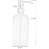 Executive Style Green Glass Soap Dispenser with Stainless Steel Pump and Non Slip Coaster/Countertop Protector - Green 16oz Glass Bottle Lotion Bottle by Industrial Rewind