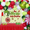 Christmas Balloon Garland Arch Kit, 113pcs Red Green Snowflake Balloon Arch with Candy Mylar Balloons for Kids Christmas Party, Grinchmas Party, Christmas Birthday Decorations, New Year Decor