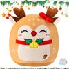 WEWILL Christmas Deer Plush Pillow, 12 Inches Cute Sika Deer Stuffed Animal Plushie for Kids & Adults Xmas Decor