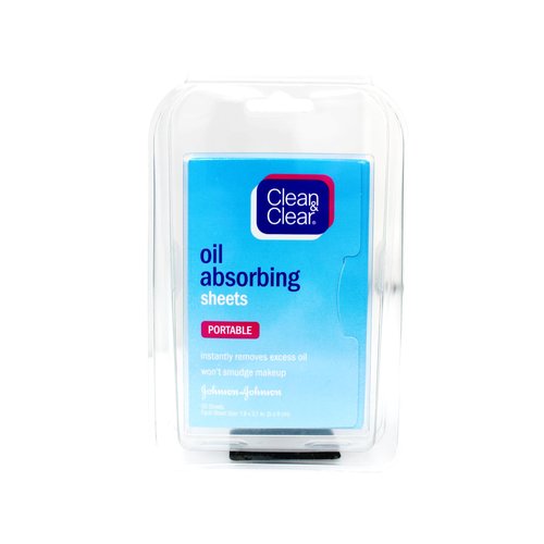 CLEAN & CLEAR Oil Absorbing Sheets 50 Each (Pack of 5)