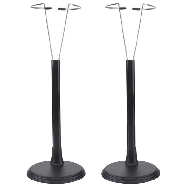 jojofuny Doll Stands for 12- inch Dolls, 2pcs Black Action Figure Stand Portable Fashion Dolls Organizer Display Bracket Doll Holder for Home Decoration, 35cm