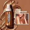 LANGMANNI 1PC Holographic Liquid Body Highlighter, 6 Colors Liquid Illuminator Waterproof Moisturizing Face & Body Highlighter Makeup Smooth Shimmer Makeup 1.35 fl.oz (#2 Gloden)