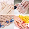 Beuniar Acrylic Nail Tips Natural 500Pcs French Artificial False Tip for Manicure Nails Art Salons & Home DIY