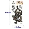 Black Chinese Dragon Waterproof Temporary Tattoo for Man Women Fake Tattoos Arm Leg Chest Shoulder Sticker Decal Festival Body Paint (Pack 2 PCS.)