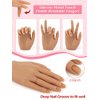 LIONVISON Practice Hand for Acrylic Nails, Silicone Nail Hand Practice, Flexible Fingers Fake Training Hand False Mannequin Hands for Nail Practice, Hand Model Kit for Nail Supplies Manicure Beginners