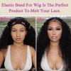 DJFG Wig Band for Lace Front Wigs Human Hair, Elastic Bands For Wig Melting, Lace Bands For Wigs, Lace Melting Band, 3pcs/pack Pink n Black Lace Melting Band for Keeping Pre Plucked Wigs Human Hair