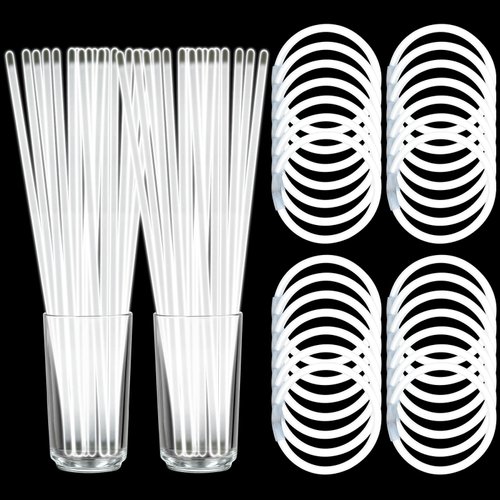 RUDIEOLSIW 200 Pcs Glow Sticks Bulk Party Favors 8" Glowsticks with Connectors Glow Stick Bracelets Necklaces,Glow in the Dark Party Favors,Christmas,Halloween Party Supplies(Random color)