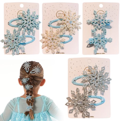 8PCS Hair Clips for Women Girls Snowflake Hair Clips Christmas Hair Accessories Sparkly Rhinestone Hair Barrettes Snowflake Hairpins Multi Color Snap Clips Holiday Festive Party Gifts Decorations