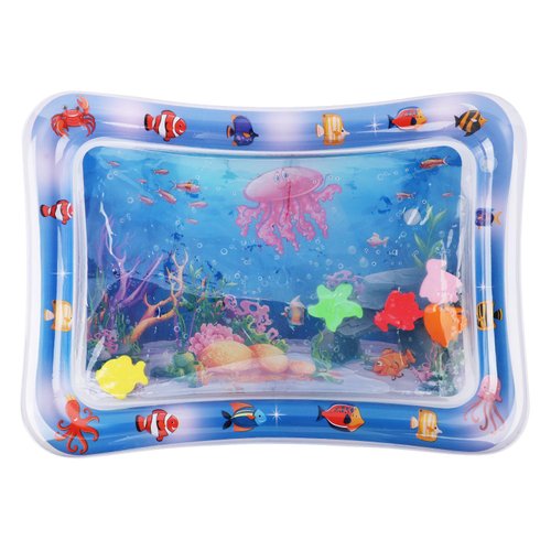 NQEUEPN Cat Water Play Mat, Kitty Sensory Water Mat Cool Comfort Pet Water Play Fun Water Sensory Pad Toy for Dog Cat Pet Water Play Alone
