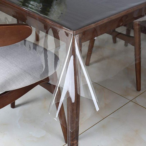 Walrus Clear Vinyl Tablecloth Protector Waterproof/Oil-Proof Rectangle Plastic Transparent Sheet Table Cover 54X120 Inch