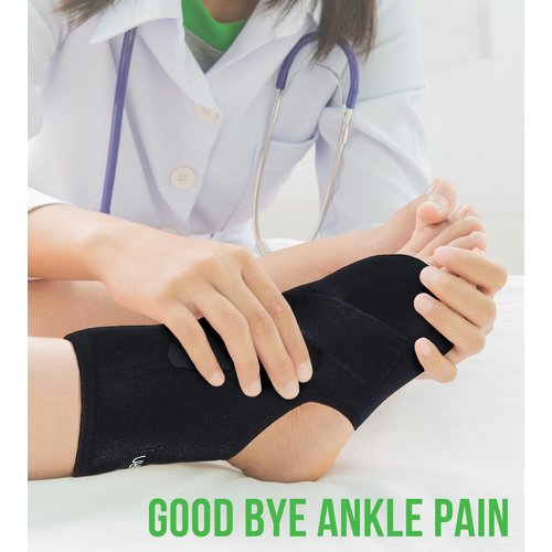 Ankle Brace & Achilles Tendon Support Sleeve for Running & Everyday Wear - Ankle Compression Sleeve for Plantar Fasciitis Relief, Achilles Tendonitis Brace for Men and Women. One Size Fits Both Feet