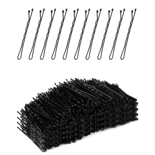 Bobby Pins Black, 500 Pcs Black Bobby Pins, 2 Inch Premium Bobby Pin, Secure Hold Bobby Pins with store box, Hair Pins for Women and Girls