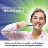 Brilliant Oral Care Adult Toothbrush with Soft Bristles, Round Head, and All-Around Clean for Teeth and Gums, Blue, 1 Pack