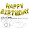 Happy Birthday Balloon Banner Party 16 Inch 3D Aluminum Foil Inflatable Letter kit set Banner Balloons Birthday Party Decorations Supplies Party (Gold)