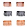 Ruwado 6 Pcs 14 Teeth Hair Side Comb Transparent Twist French Vintage Style Hair Clips Pins Accessories for Women Girls Bridal Wedding Veil Fine Hair