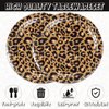40pcs leopard print Party Supplies， Jungle Safari Animal Print Paper Plates and Napkins for Birthday Party, Baby Shower Zoo Disposable Tableware