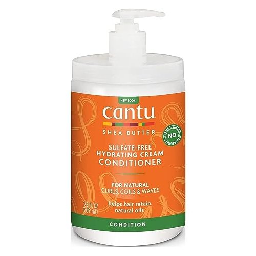 Cantu Natural Hair Conditioner Hydrating Cream 25 Ounce Pump (6 Pack)